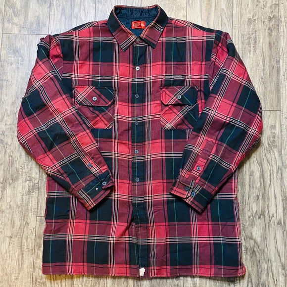 flannel shirt jacket quilted lining